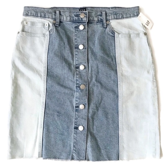 GAP | NWT Two Tone Denim Pencil Skirt - Picture 2 of 7